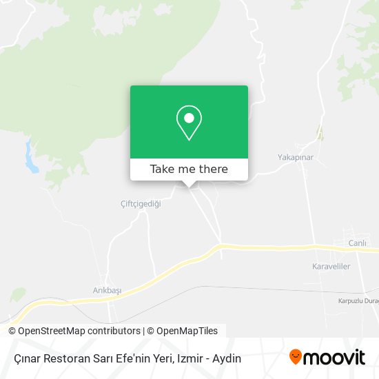 Çınar Restoran Sarı Efe'nin Yeri map
