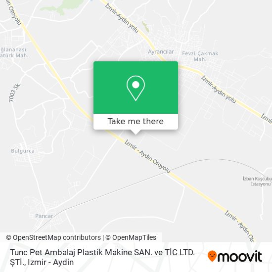 Tunc Pet Ambalaj Plastik Makine SAN. ve TİC LTD. ŞTİ. map