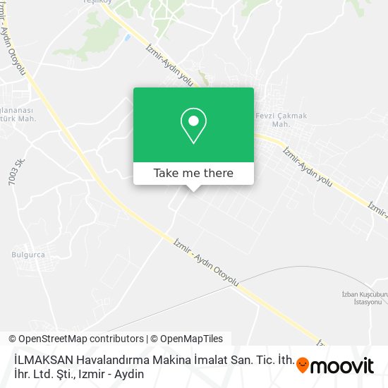 İLMAKSAN Havalandırma Makina İmalat San. Tic. İth. İhr. Ltd. Şti. map