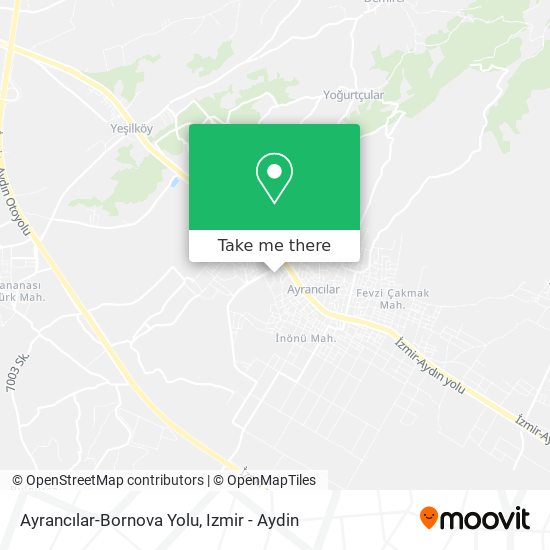 Ayrancılar-Bornova Yolu map