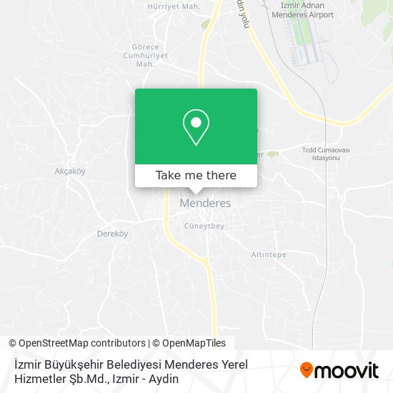 İzmir Büyükşehir Belediyesi Menderes Yerel Hizmetler Şb.Md. map