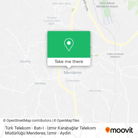 Türk Telekom - Batı-I - İzmir Karabağlar Telekom Müdürlüğü Menderes map