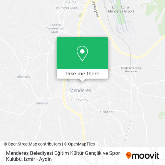 Menderes Belediyesi Eğitim Kültür Gençlik ve Spor Kulübü map