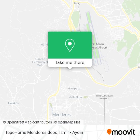 TepeHome Menderes depo map