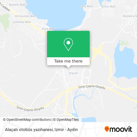 Alaçatı otobüs yazıhanesi map