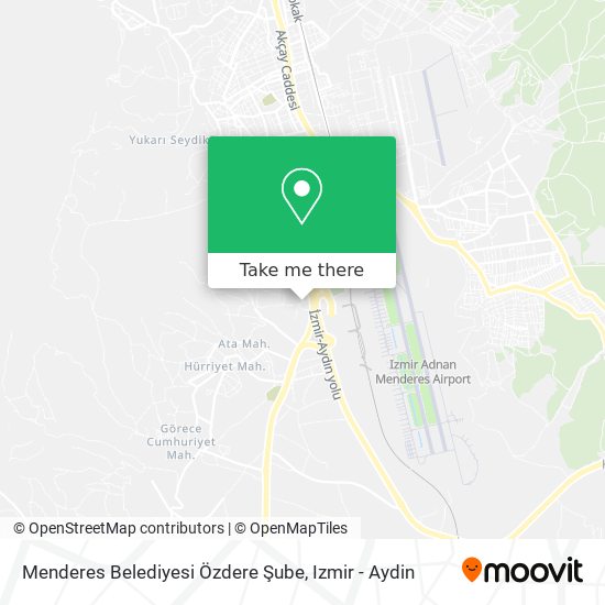 Menderes Belediyesi Özdere Şube map
