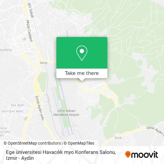 Ege üniversitesi Havacılık myo Konferans Salonu map