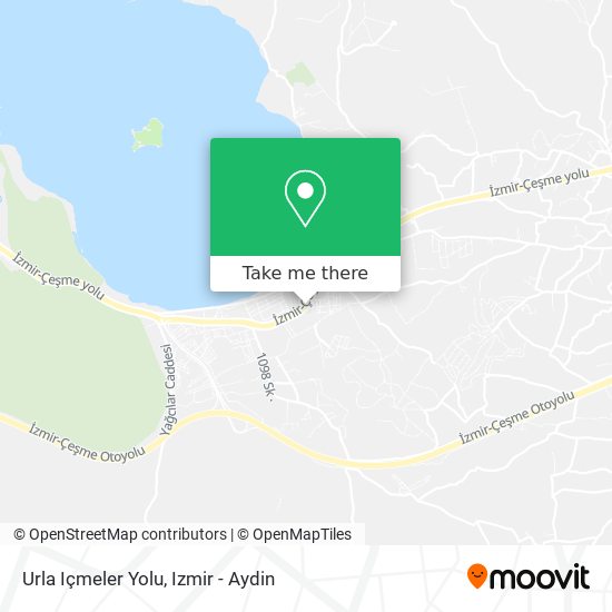 Urla Içmeler Yolu map