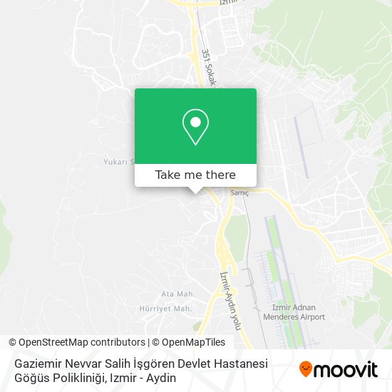 Gaziemir Nevvar Salih İşgören Devlet Hastanesi Göğüs Polikliniği map