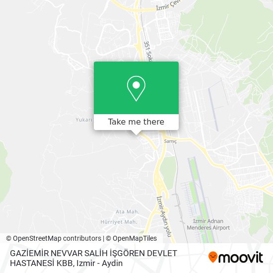 GAZİEMİR NEVVAR SALİH İŞGÖREN DEVLET HASTANESİ KBB map