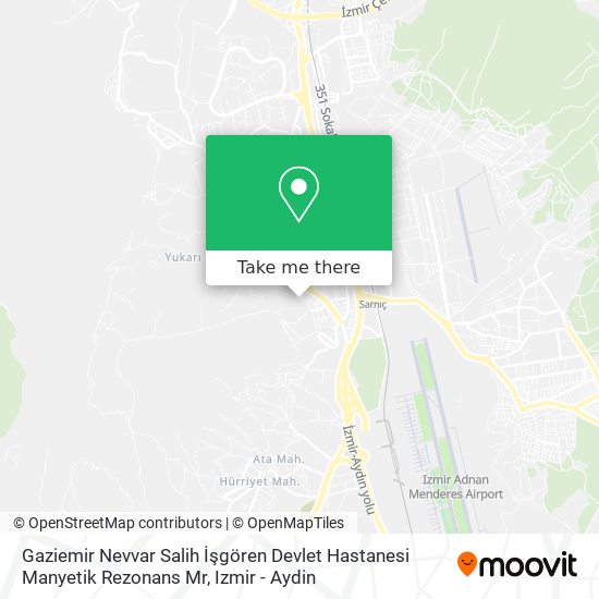 Gaziemir Nevvar Salih İşgören Devlet Hastanesi Manyetik Rezonans Mr map