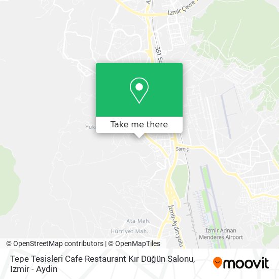 Tepe Tesisleri Cafe Restaurant Kır Düğün Salonu map