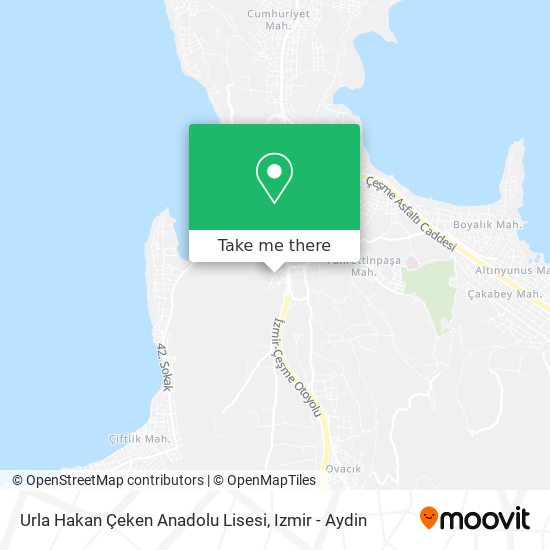 Urla Hakan Çeken Anadolu Lisesi map