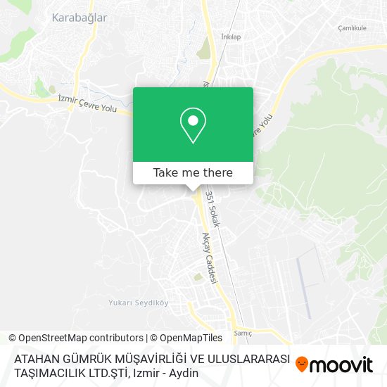 ATAHAN GÜMRÜK MÜŞAVİRLİĞİ VE ULUSLARARASI TAŞIMACILIK LTD.ŞTİ map