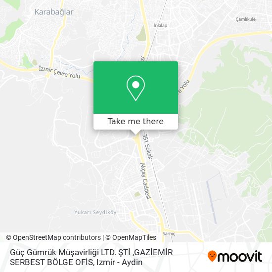 Güç Gümrük Müşavirliği LTD. ŞTİ ,GAZİEMİR SERBEST BÖLGE OFİS map