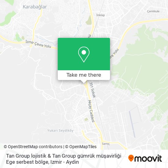 Tan Group lojistik & Tan Group gümrük müşavirliği Ege serbest bölge map
