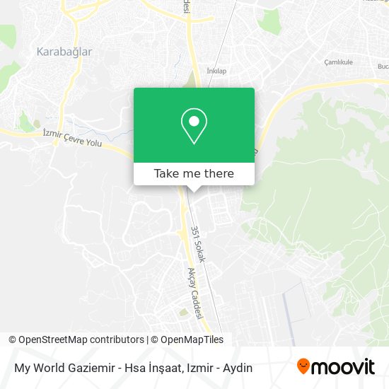 My World Gaziemir - Hsa İnşaat map