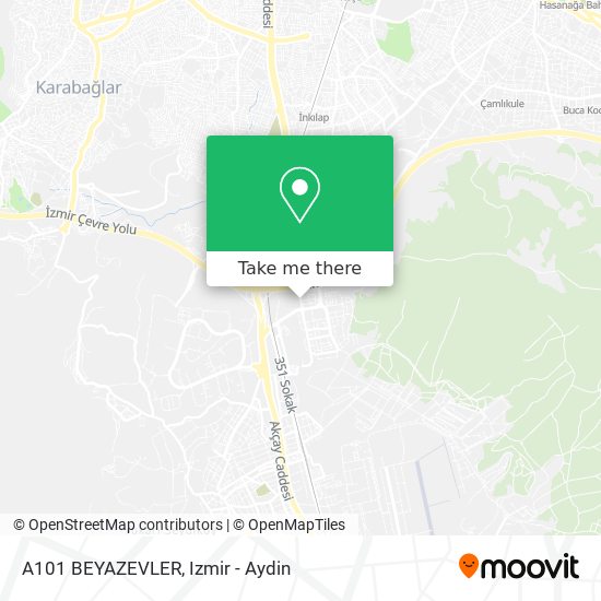 A101 BEYAZEVLER map