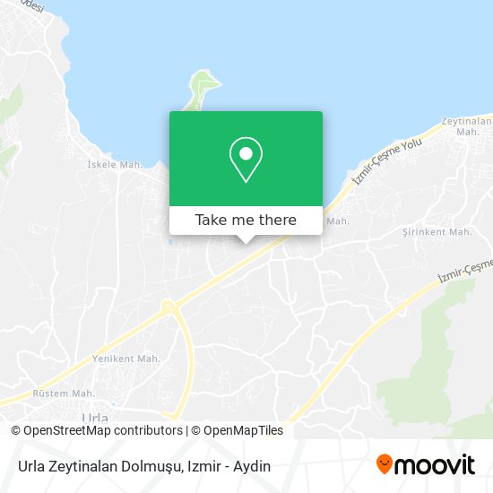Urla Zeytinalan Dolmuşu map
