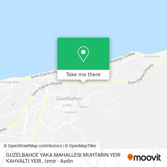 GUZELBAHCE YAKA MAHALLESI MUHTARIN YERI KAHVALTI YERI. map