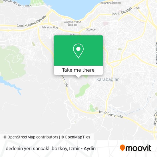 dedenin yeri sancakli bozkoy map