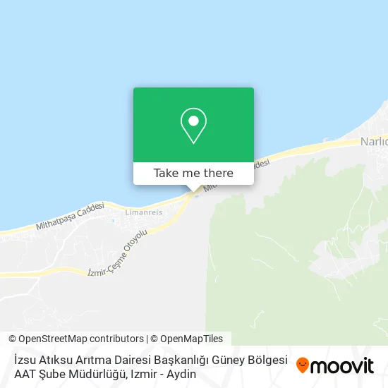 İzsu Atıksu Arıtma Dairesi Başkanlığı Güney Bölgesi AAT Şube Müdürlüğü map