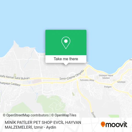MİNİK PATİLER PET SHOP EVCİL HAYVAN MALZEMELERİ map