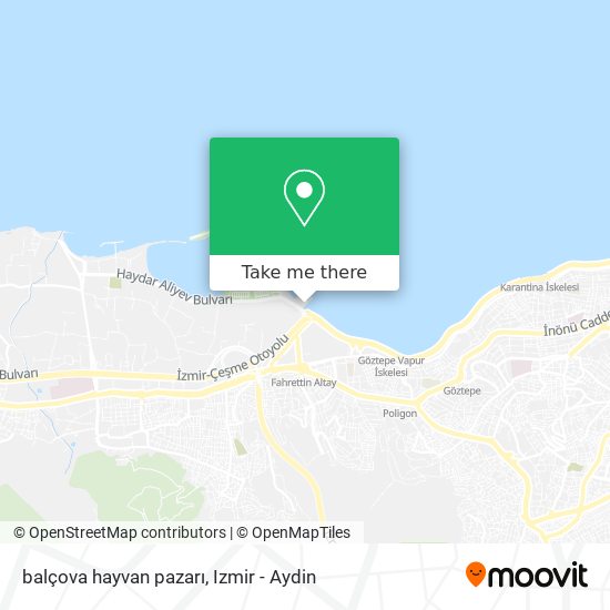 balçova hayvan pazarı map