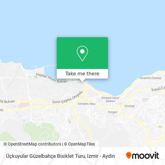 Üçkuyular Güzelbahçe Bisiklet Turu map