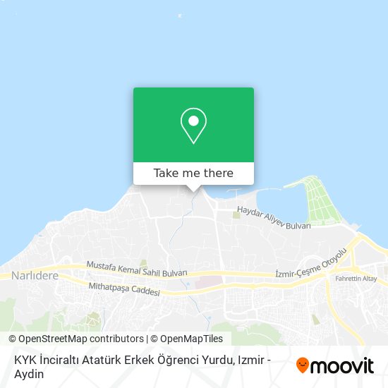 KYK İnciraltı Atatürk Erkek Öğrenci Yurdu map