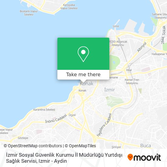 İzmir Sosyal Güvenlik Kurumu İl Müdürlüğü Yurtdışı Sağlık Servisi map