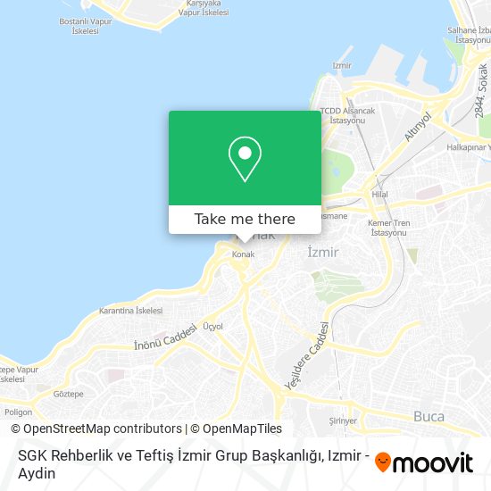 SGK Rehberlik ve Teftiş İzmir Grup Başkanlığı map
