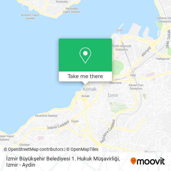 İzmir Büyükşehir Belediyesi 1. Hukuk Müşavirliği map