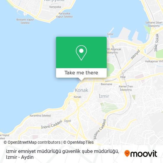 izmir emniyet müdürlüğü güvenlik şube müdürlüğü map