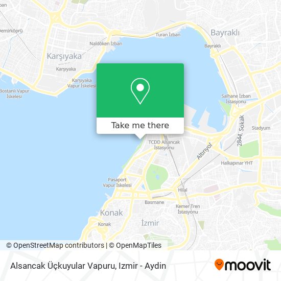 Alsancak Üçkuyular Vapuru map