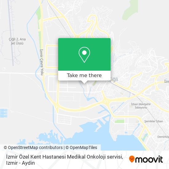 İzmir Özel Kent Hastanesi Medikal Onkoloji servisi map