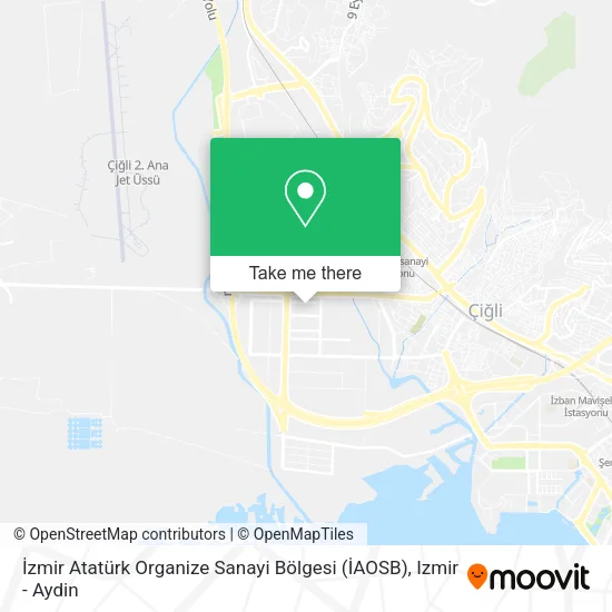 İzmir Atatürk Organize Sanayi Bölgesi (İAOSB) map