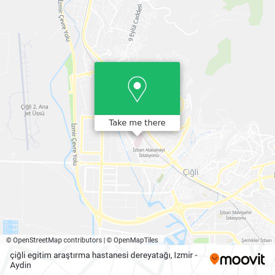 çiğli egitim araştırma hastanesi dereyatağı map