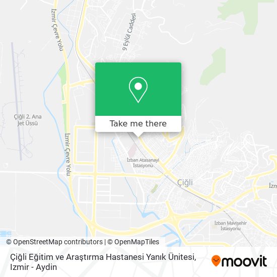 Çiğli Eğitim ve Araştırma Hastanesi Yanık Ünitesi map