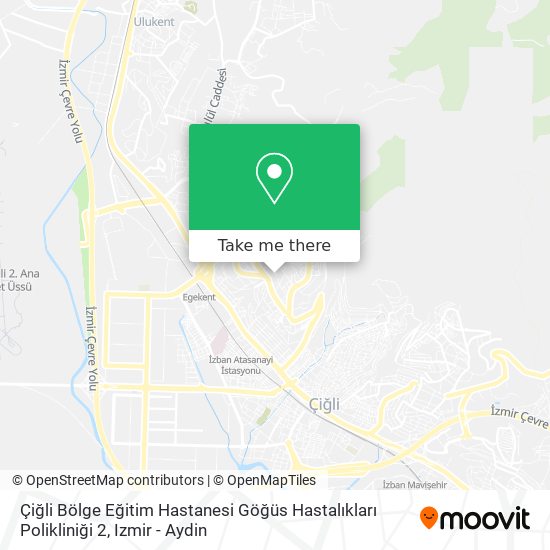 Çiğli Bölge Eğitim Hastanesi Göğüs Hastalıkları Polikliniği 2 map
