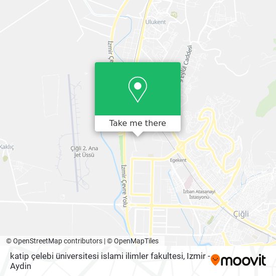 katip çelebi üniversitesi islami ilimler fakultesi map