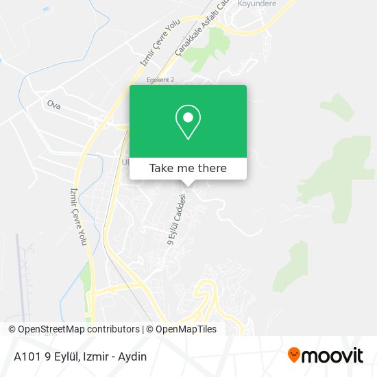 A101 9 Eylül map