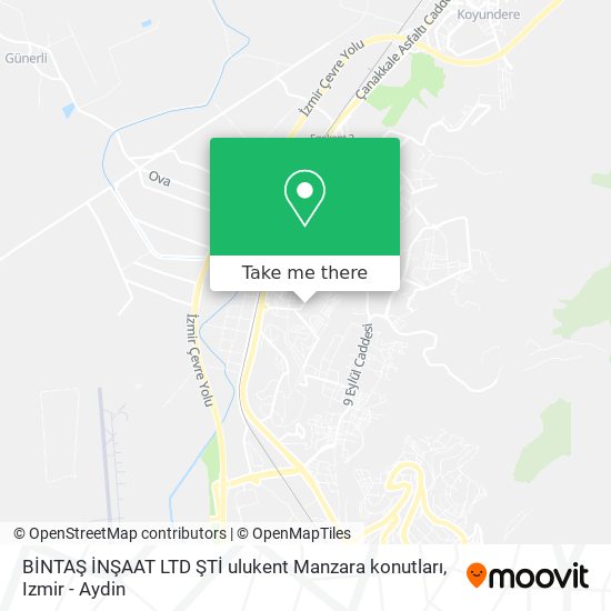 BİNTAŞ İNŞAAT LTD ŞTİ ulukent Manzara konutları map