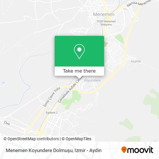 Menemen Koyundere Dolmuşu map