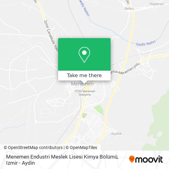 Menemen Endustri Meslek Lisesi Kimya Bölümü map