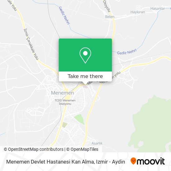 Menemen Devlet Hastanesi Kan Alma map