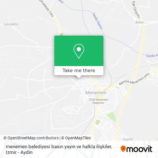 menemen belediyesi basın yayın ve halkla ilişkiler map