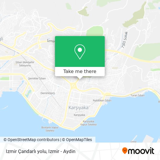 Izmir Çandarlı yolu map
