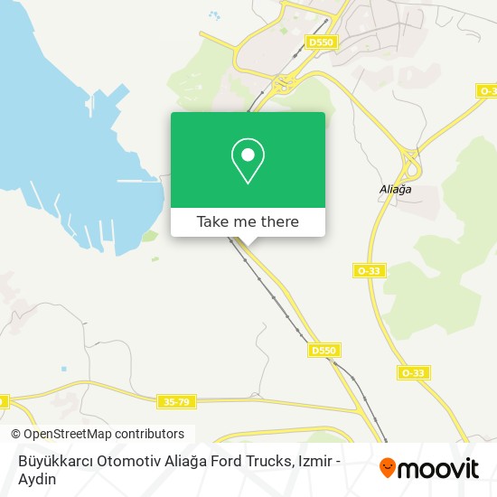 how to get to buyukkarci otomotiv aliaga ford trucks in aliaga by bus or train