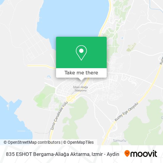 835 ESHOT Bergama-Aliağa Aktarma map
